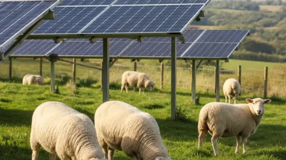 Cornell research examines sheep grazing beneath solar panels