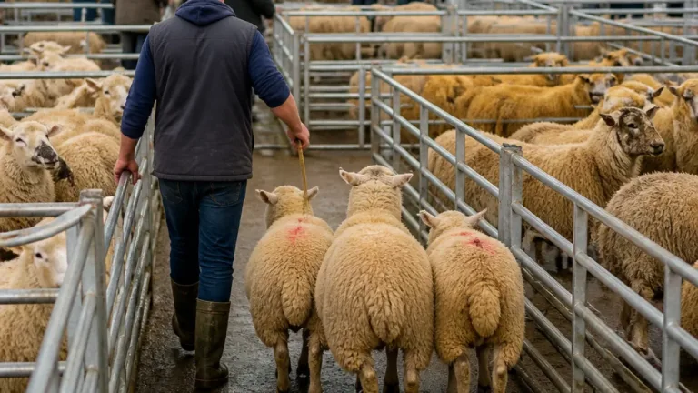 Texel cross lambs hit £155 as Knighton store sale posts strong averages